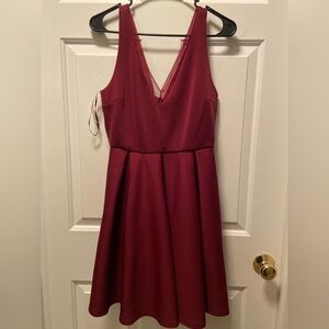 Alyce Paris NEW Burgundy Red A-Line Fit Flare Cocktail Party Dress Large NWT